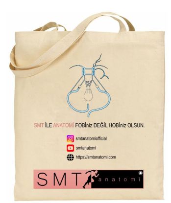 SMT Anatomi Kanvas Kumaş Taşıma Çantası resmi