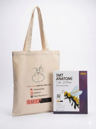 SMT Anatomi Kitabı - Video Notlarım - Kanvas Kumaş Taşıma Çantalı resmi