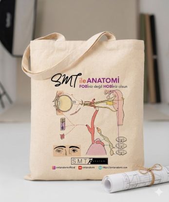 SMT Anatomi Kanvas Kumaş Taşıma Çantası resmi